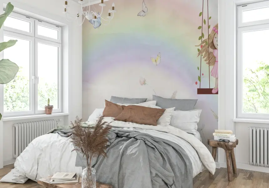 Little Girls Adventures Wall Mural