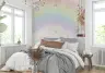 Dreamy Pastel Rainbow and Butterfly Kids Wall Mural 7