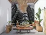 Dramatic Monochrome Industrial Architecture Wall Mural 6