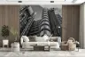 Dramatic Monochrome Industrial Architecture Wall Mural 8