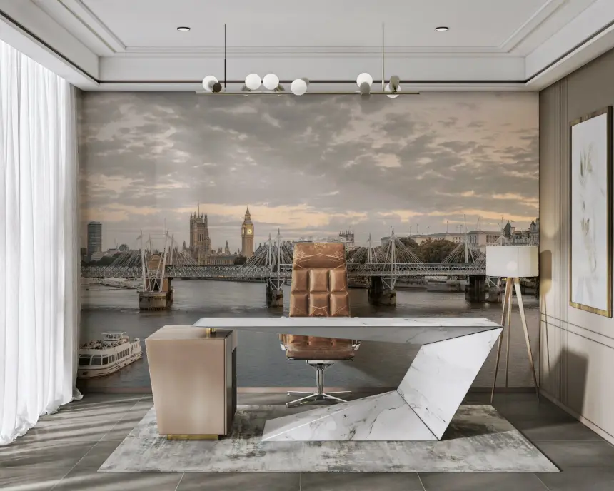 Urban Elegance at Dusk Wall Mural