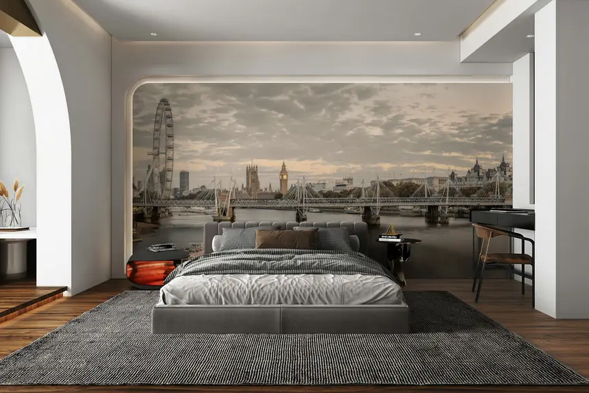 Urban Elegance at Dusk Wall Mural