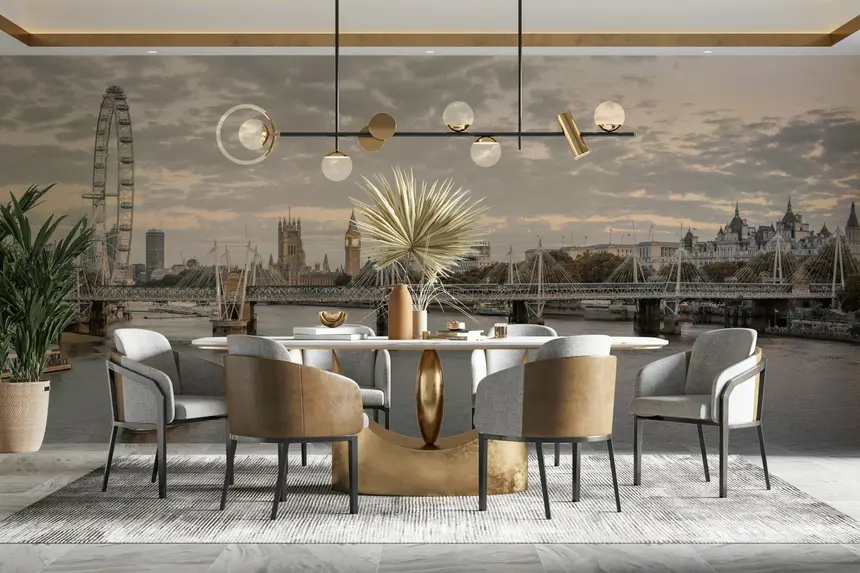 Urban Elegance at Dusk Wall Mural