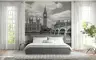 London Big Ben Monochrome Cityscape Wall Mural 6