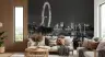 Monochrome London Skyline Wall Mural 7
