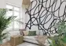 Contemporary Abstract Loop Line Wall Mural 7