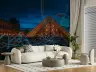 Paris Louvre Pyramid Light Trails Wall Mural 8