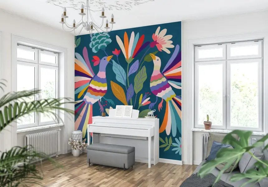 Love Birds Wall Mural