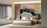 Abstract Marble Mountainscape Wall Mural with Gold Sun 8