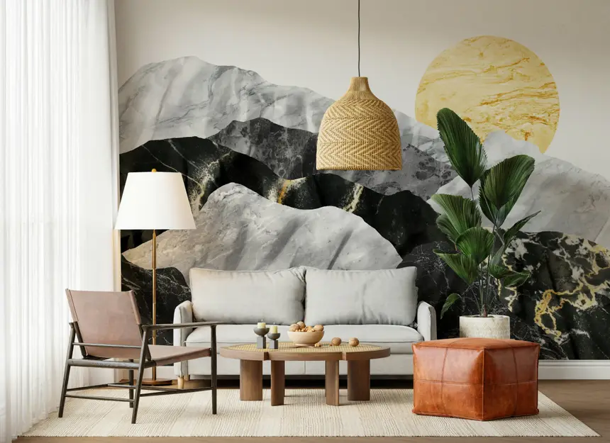 Marble Peaks Wall Mural -2583866