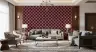 Maroon Floral Lattice Pattern Wallpaper 6