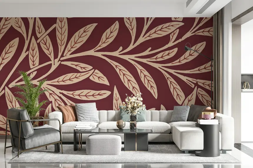 Vintage Leaf Wall Mural -2606270