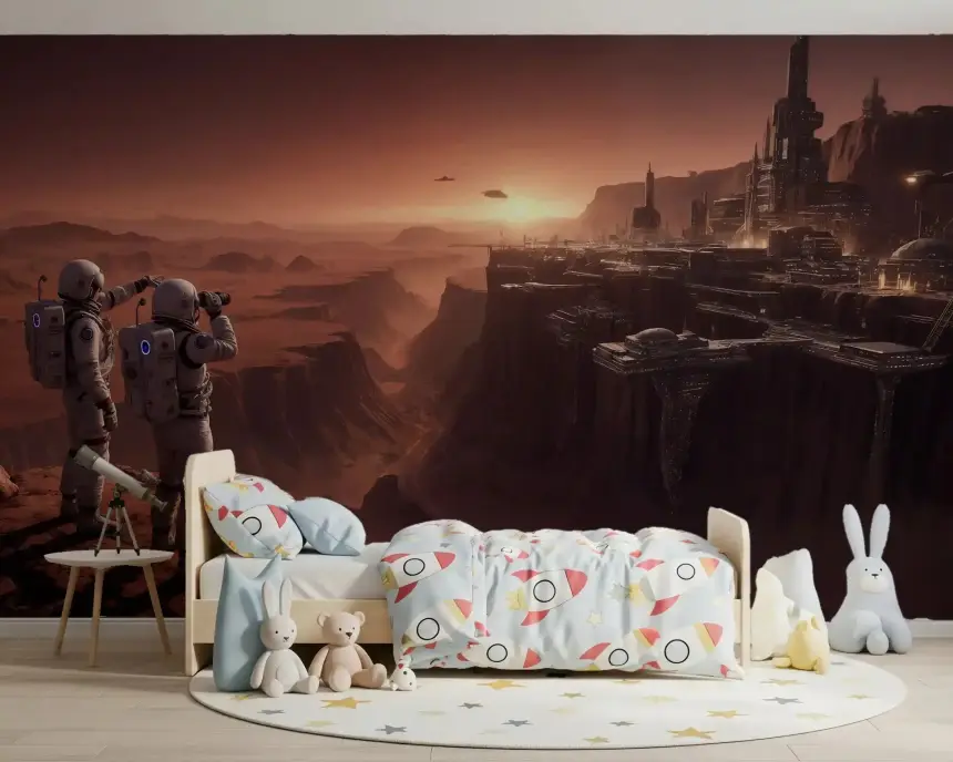 Mars Colony Vista Wall Mural