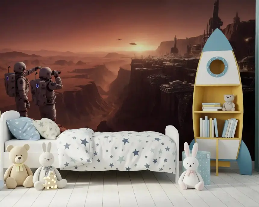 Mars Colony Vista Wall Mural