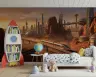 Futuristic Martian Cityscape Wall Mural for Kids 8