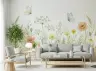 Watercolor Wildflower and Butterfly Wall Mural 7