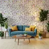 Watercolor Meadow Floral Wallpaper with Butterflies 8