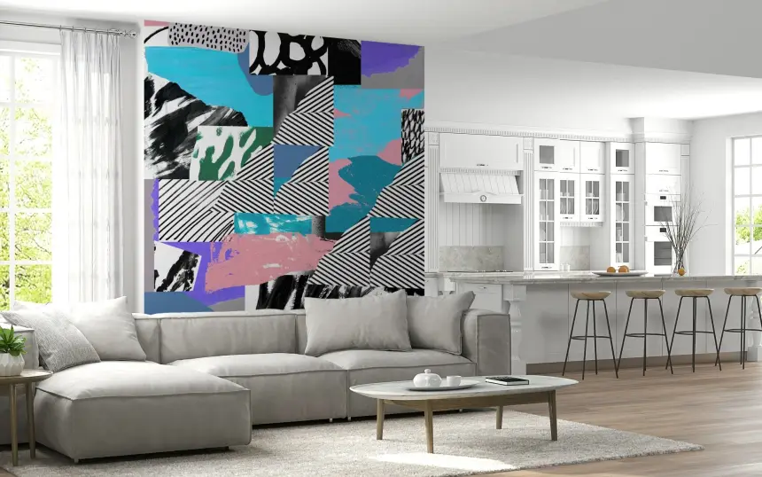 Melting Strips Wall Mural