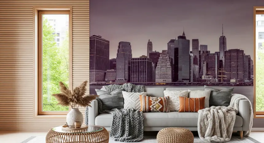 Metro Dusk Horizon Wall Mural