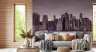 Twilight Cityscape Riverfront Wall Mural 7