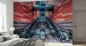 Dynamic Urban Escalator Station Wall Mural 8