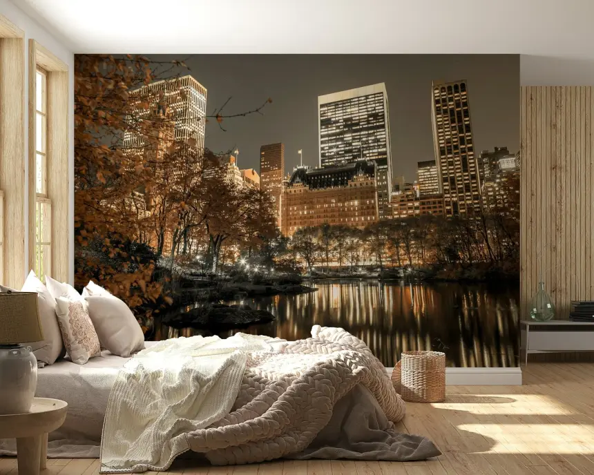 Metropolis at Dusk Wall Mural