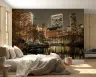 Urban Skyline with Park at Dusk Wall Mural 7