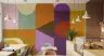 Vibrant Mid-Century Geometric Abstract Wall Mural 6