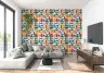 Multicolor Semicircles Triangles Ovals Wallpaper Mural 7