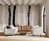 Modern Abstract Textured Vertical Stripe Wall Mural 8