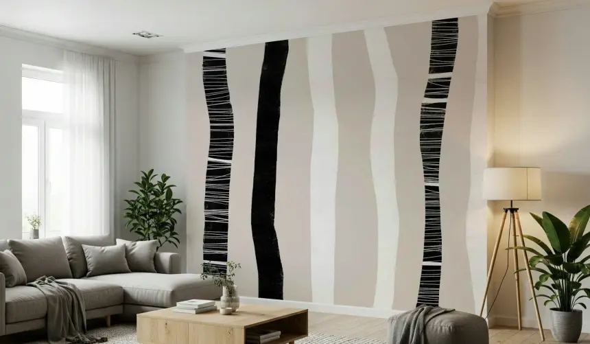Minimalist Stripe Texture Wall Mural - 2303047