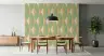 Playful Mint and Peach Geometric Diamond Wallpaper 8