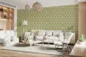 Mint Green and Peach Geometric Diamond Wallpaper 8
