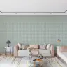 Minimalist Mint Green Grid Wallpaper 7