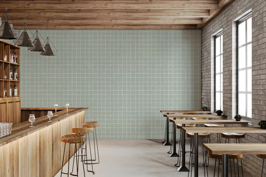 Minty Squares Wallpaper