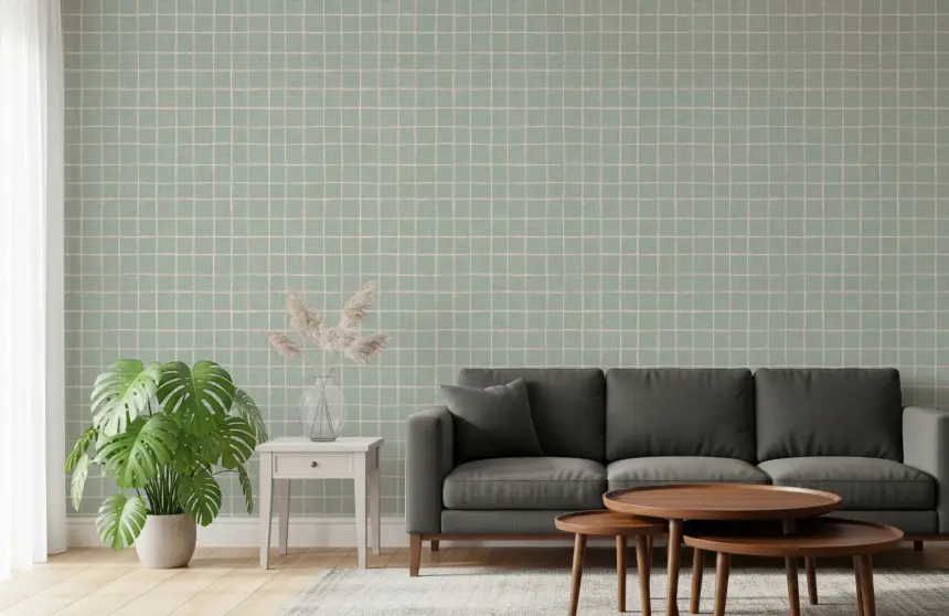 Minty Squares Wallpaper