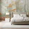 Misty Autumn Forest Scenic Wall Mural 6