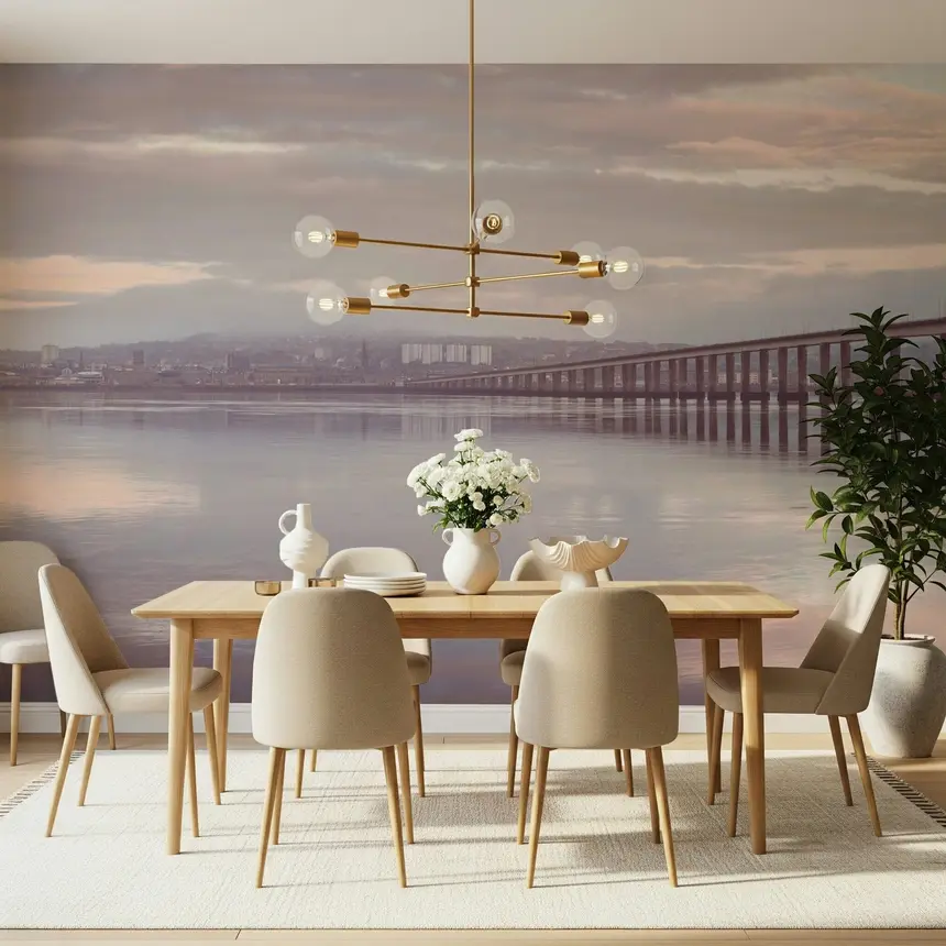 Misty Bridge Wall Mural