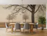 Misty Bare Trees Landscape Wall Mural 6