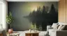 Misty Lake Forest Sunrise Wall Mural 5