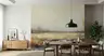 Textured Golden Marsh Landscape Wall Mural 7
