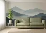 Misty Blue Mountain Range Scenic Wallpaper 6