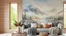 Serene Watercolor Mountain Lake Wall Mural 6
