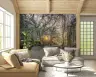 Frosted Woodland Path Sunrise Wall Mural 7