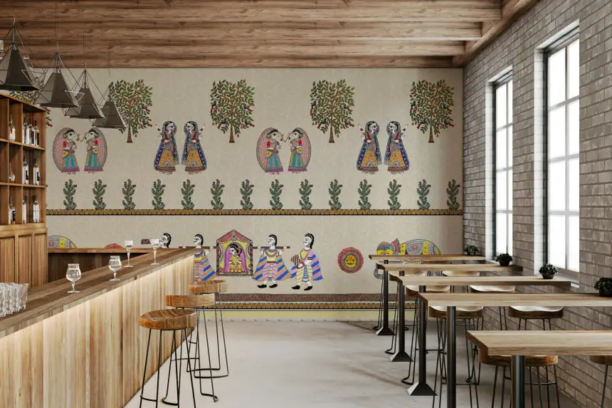 Mithila Majesty Wall Mural