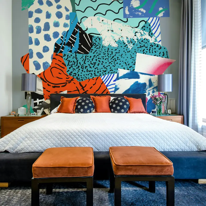 Mix Blue Wall Mural