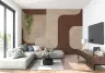 Mid-Century Modern Abstract Curves Textured Wallpaper 6