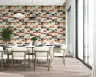 Retro Geometric Circles and Squares Pattern Wallpaper 8