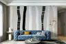 Contemporary Wavy Stripe Wall Mural 8