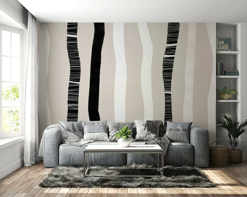 Urban Birch Wall Mural -2303047